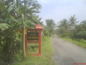 Batas antara Dusun Bendagede dengan Dusun Lentongrejo