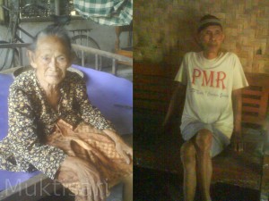 Mbah Tunem (kiri) dan Mbah Solikhun (kanan).