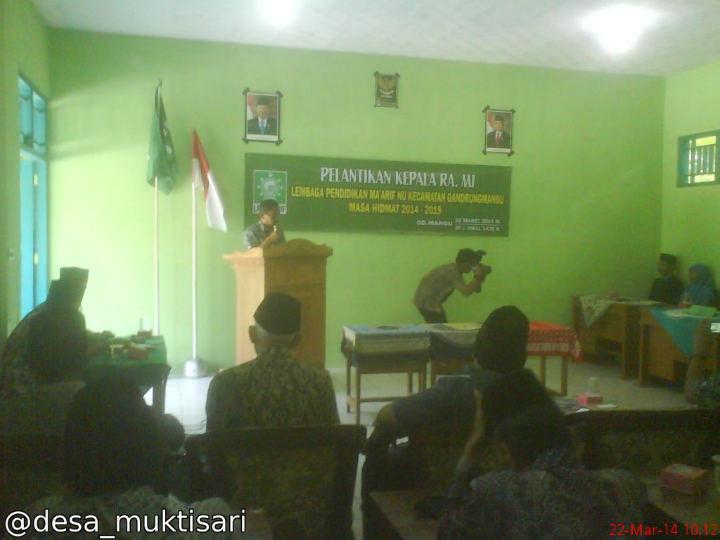 Pelantikan Kepala RA, MI di MI Ma'arif 01, Muktisari, Gandrungmangu, Cilacap